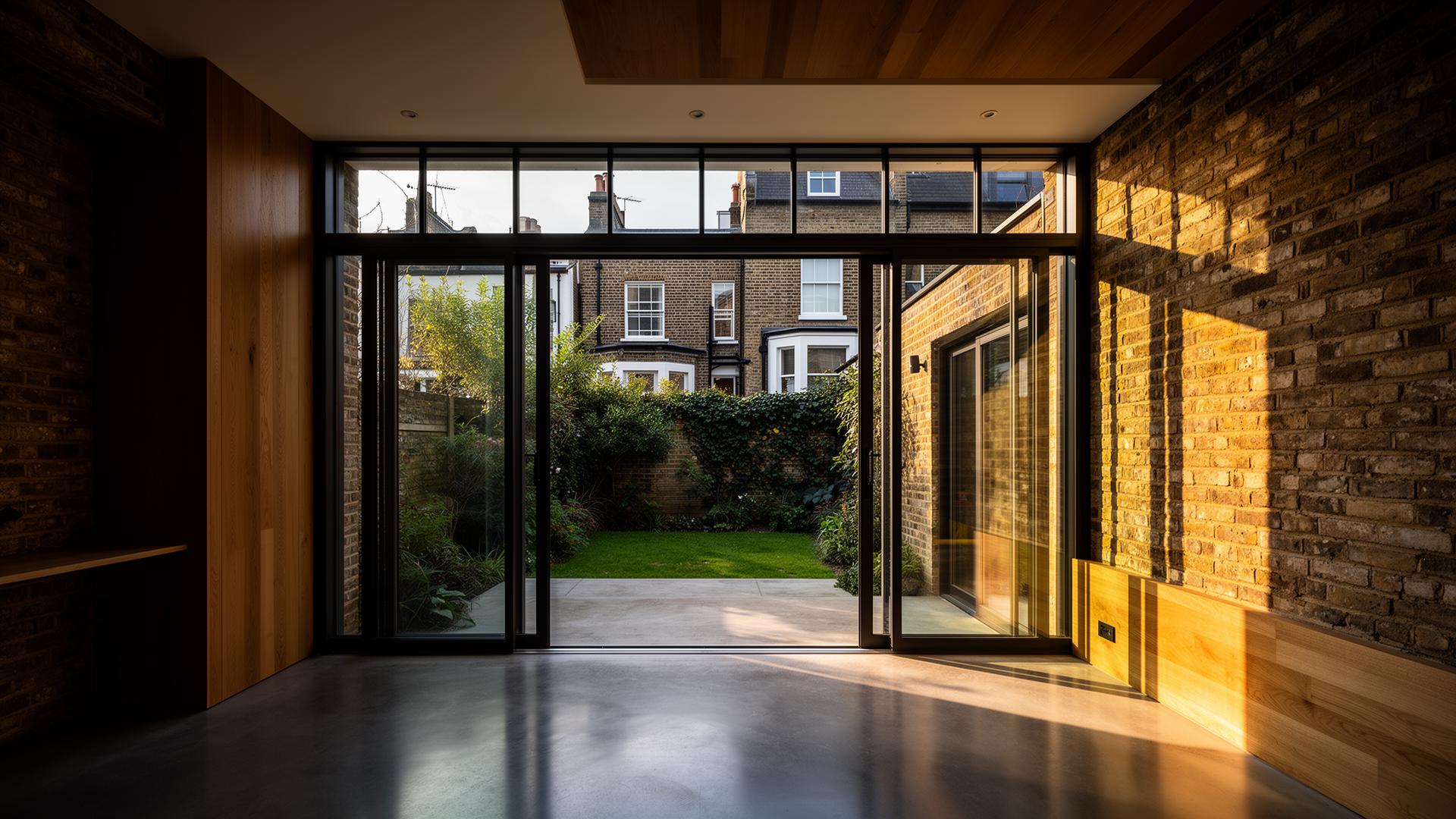 Crittall steel framed rear extension to a Victorian London terrace